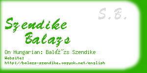 szendike balazs business card